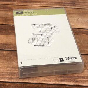 HTF STAMPIN' UP! 130736 OFF THE GRID WOOD MOUNTED RUBBER STAMP CITY BLOCK